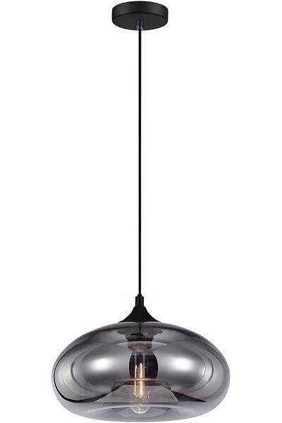 ASR Füme Cam Elips Dairesel Uzay Yolu Modern Dekoratif Aydınlatma Avize