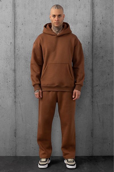 Plus Eighteen Men's Hoodie - Coffee Basic, Us3995Kh
