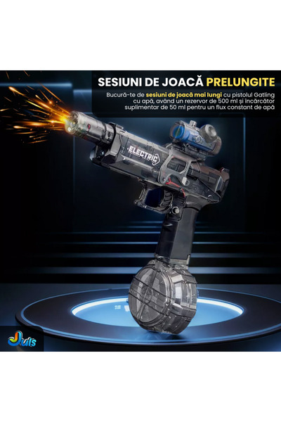 Full Abundance Electric Water Toy with Powerful Jet, Interactive LED, Sound Effects, Rechargeable Batteries