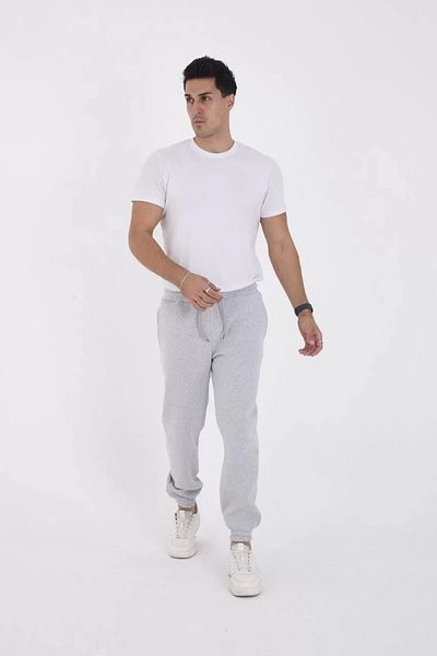 Melenza Unisex Winter Three Thread Elastic Sweatpants - Gray