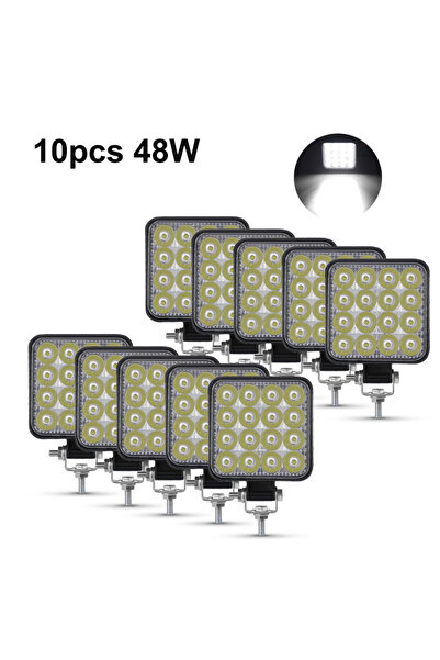 Choice 10 قطع 48 واط NLpearl 12 فولت 24 فولت شريط إضاءة LED 42 واط 48 واط مصباح عمل LED صغير للطرق الوعرة لشاحنة جيب