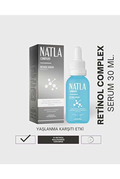NATLACOMPANY Yaşlanma Karşıtı Aydınlatıcı %1 RETINOL Serum, Niacinamide & Cer...
