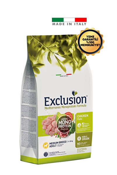 Exclusion Monoprotein Düşük Tahıllı Tavuklu Ve Narlı Orta Irk Yetişkin Köpek ...