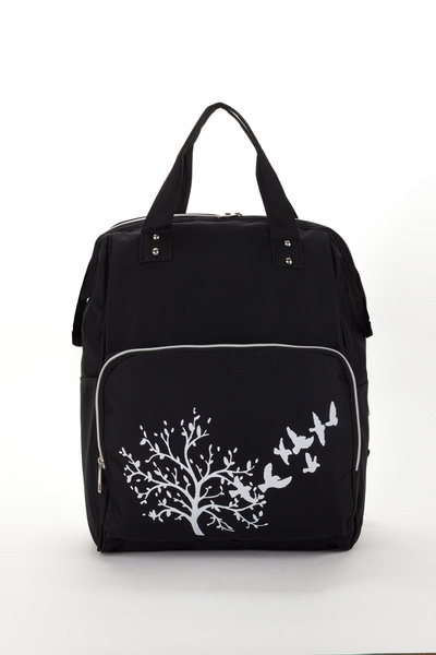 L&M LEGAS MODA Mother Baby Care Backpack with Thermal Bottle Holder and Stroller Hanger