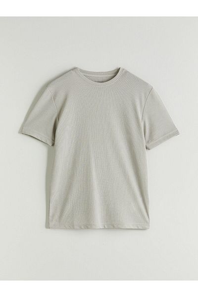 LC Waikiki New Season Crew Neck Short Sleeve Men's Textured T-Shirt - S52849Z8