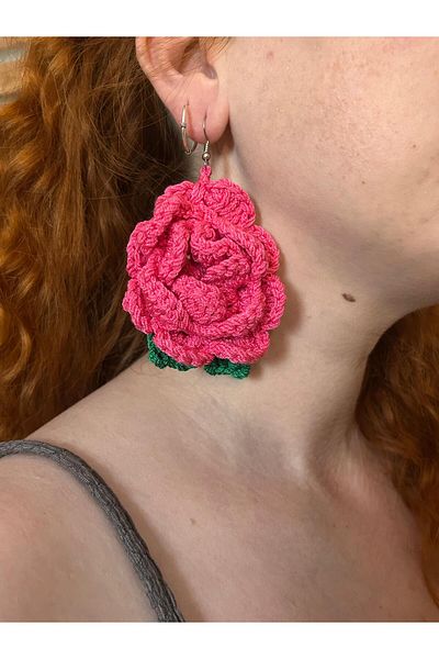 El örgüsü Ydr Design Hand Knitted Earrings