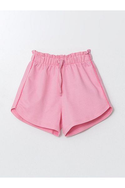 LC Waikiki New Season Plain Lace-Up Girls Shorts