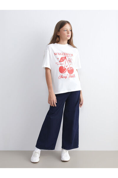 LC Waikiki New Season Crew Neck Printed Girls' T-Shirt - S5Ip54Z4