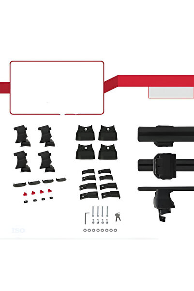 ACK Dizayn TÜM ARAÇLAR İLE UYUMLU UNİVERSAL OLUKSUZ ARA ATKI - TAVAN TAŞIMA BARI - GRİ A+KALİTE