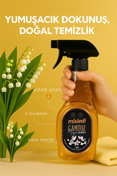 MİSLEDİ CamToz Müge Çiçekleri Çift Etki Temizlik Spreyi 750ML