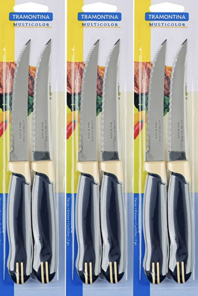 Pinkev Tramontina 6 Adet Paslanmaz Çelik Çok Amaçlı Tırtıklı Mutfak Bıçak Seti