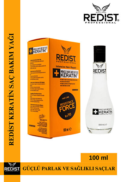 Redist Keratin Saç Bakım Yağı Cam şişe 100 ml – Doğal Onarıcı Formül ile Parlak, Güçlü ve Sağlıklı Saçlar