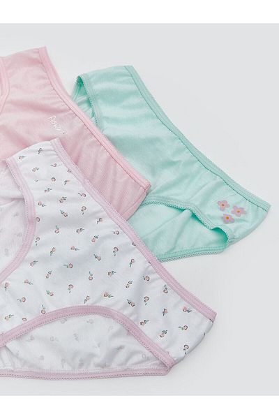 LC Waikiki New Season Printed Girls' Panties 3-Piece - S5Fu54Z4
