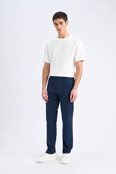 DeFacto New Season Regular Fit Regular Cut Summer Straight Leg Chino Canvas Trousers