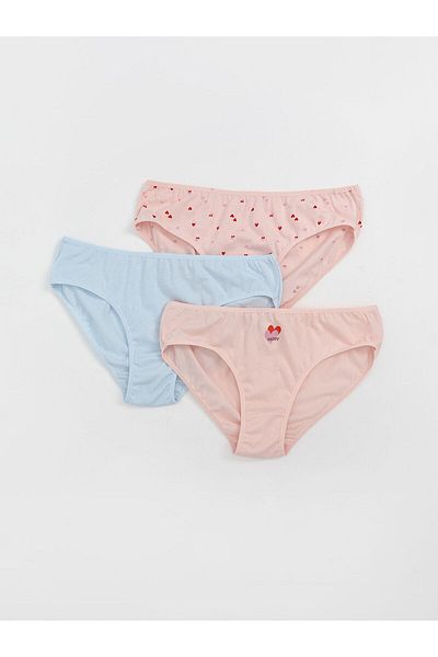 LC Waikiki New Season Printed Girls' Panties 3-Piece - S5Mm79Z4