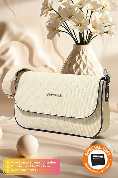 Just Polo Original Women's Mini Special Design Luxury Soft Leather Adjustable Cross Column Strap Shoulder Bag