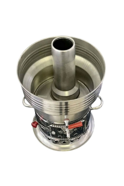 sobapark Odunlu Semaver Kömürlü Semaver Odunlu Kömürlü Çay Semaveri Tek Musluklu Semaver 7 Litre - PASLANMAZ