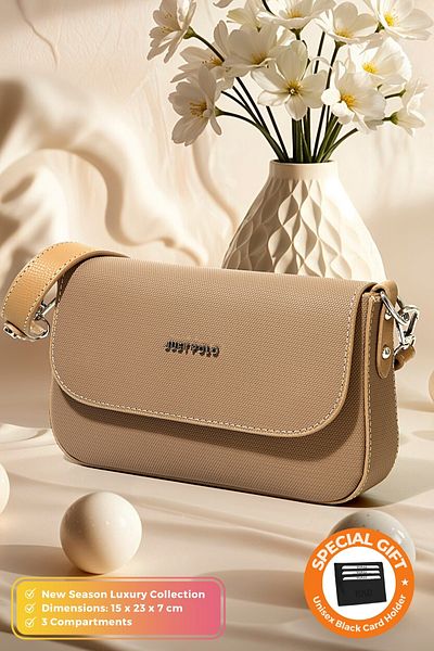 Just Polo Original Women's Mini Special Design Luxury Soft Leather Adjustable Cross Column Strap Shoulder Bag
