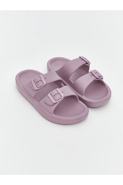 LC Waikiki Lilac Double Striped Girl's Slippers