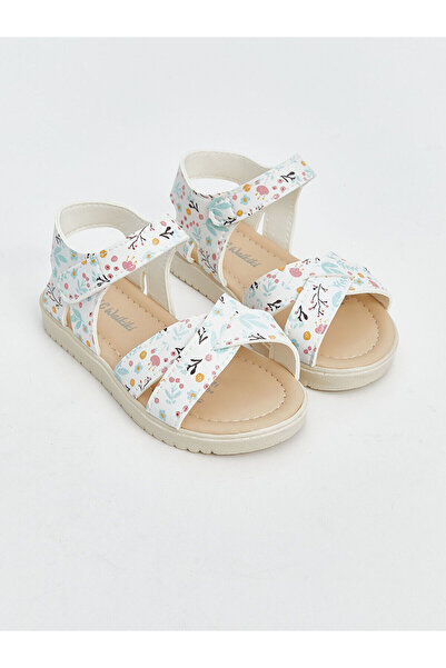 LC Waikiki Peak New Season Velcro Cross Strap Baby Girl Sandals