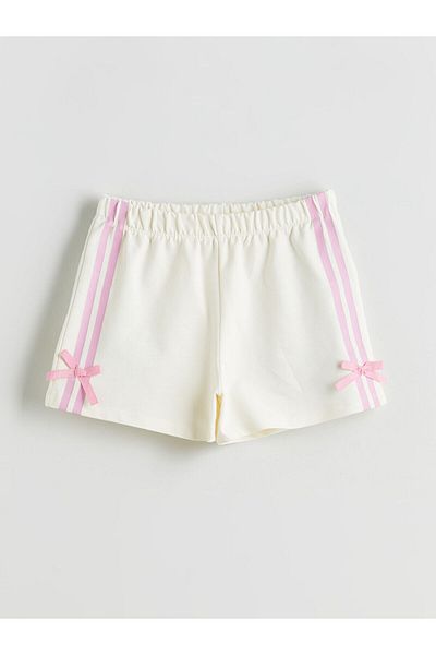 LC Waikiki Lcw Kids Ribbon Detailed Girls Shorts 2-Piece (S5)