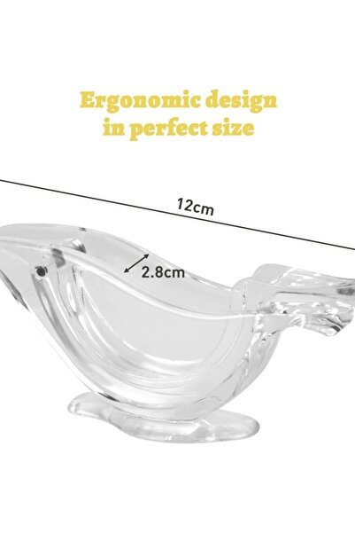 Yenigeldi Transparent Acrylic Bird Lemon Slice Juicer Lemon Squeezer For Tea Salad Linden Vs
