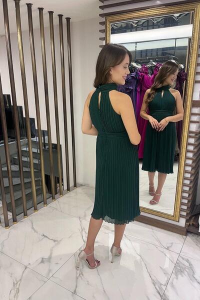 By Saygı Φόρεμα σιφόν με πλισέ πλισέ