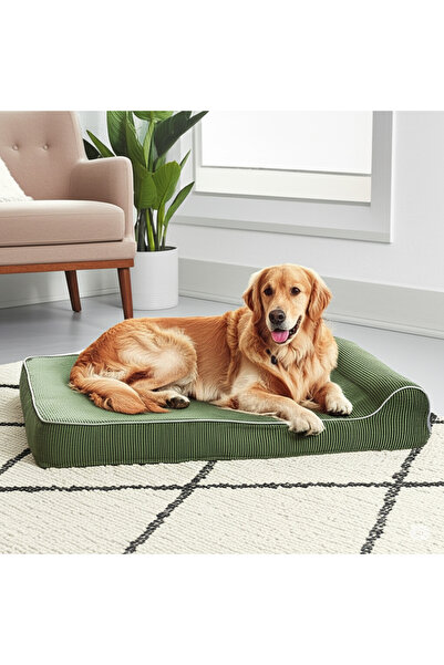 viscopet Premium Cleopatra Blok Süngerli Alezli Fermuarlı Yıkanabilir Köpek Yatağı