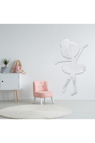 Marktna لوحة اكريلك فضي مودرن بنقشة راقصة باليه