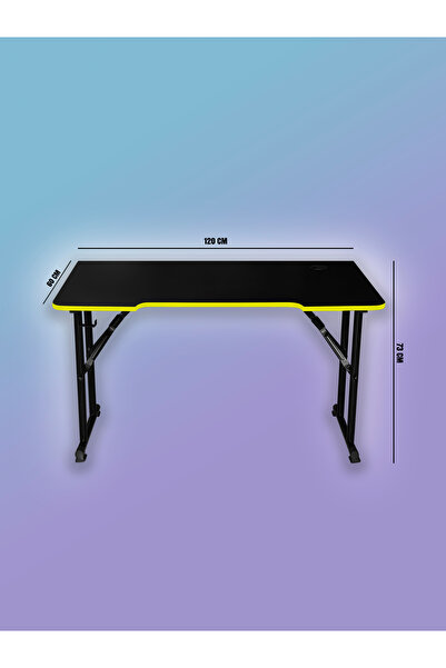 XMAX / JetKur Siyah MDF Bilgisayar Oyuncu Masası 120x60cm Sallanmaz Metal Ayaklı - Pratik Kurulum