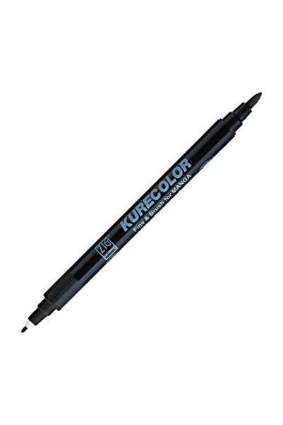 Zig Kurecolor Fine & Brush for MANGA Marker Çizim Kalemi 900 Black