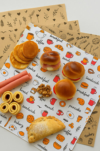 Dekals 100 قطعة من ورق تقديم الزيت بنمط مختلط (غير قابل للاستخدام في الفرن)