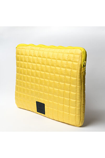 Nome Studio Yellow Puffer Laptop Sleeve 13-14-15 Inch Quilted Water Repellent Fabric Protective Notebook Computer Case