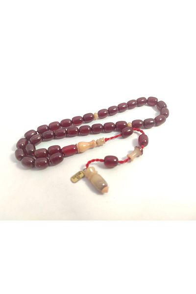İskeçe Exclusive Jesus Masterpiece of Balkaya Double Piece Imame Old Style Countersunk Old Crimping Amber Certified 8319