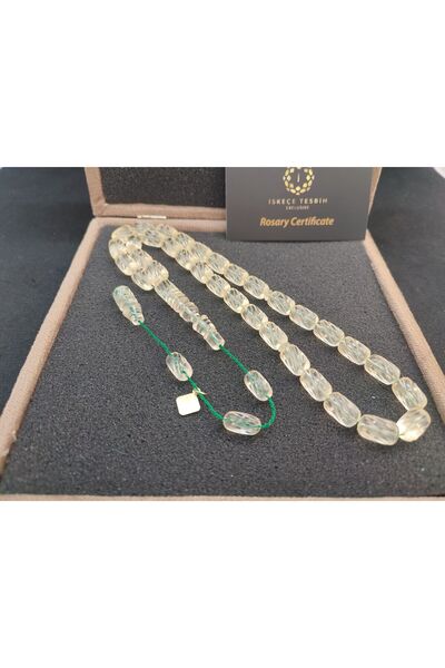 İskeçe Tesbih قطعة جمالية من سيمل مع صندوق VIP 30.75 غرام. قلم كامل منحوت من ...