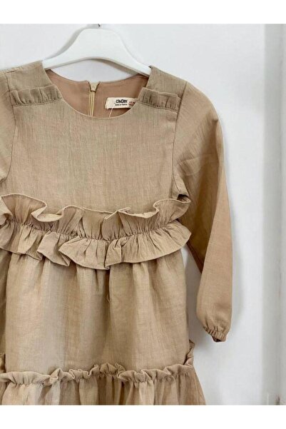 Zekids Κοριτσίστικο βαμβακερό εποχιακό φαρδύ φόρεμα με βολάν