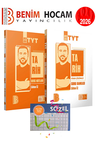 Benim Hocam Yayınları 2026 Tyt Tarih Ders Notları Ve Tamamı Video Çözümlü Soru Bankası Seti