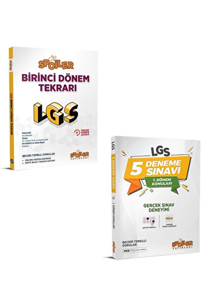Spoiler Yayınları 8. Sınıf Lgs 1. Dönem Tekrarı + Deneme Seti 2023
