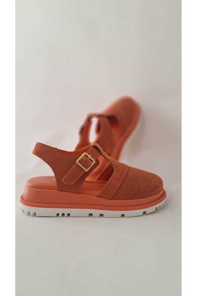 POTEEN Ptn Merrinea Tan Buckle Detail Genuine Leather Women's Sandals