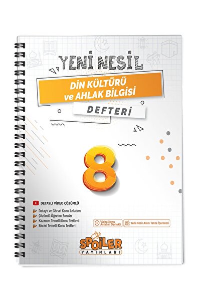 Spoiler Yayınları Spoiler 2024 8. Sınıf Lgs Yeni Nesil Din Kültürü Defteri