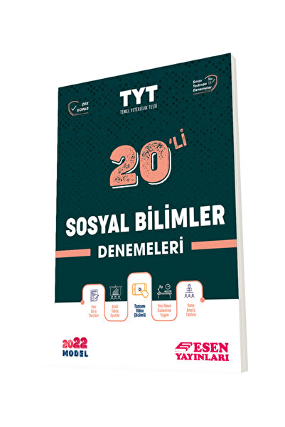 Esen Yayınları Esen 2022 Yks Tyt Sosyal Bilimler 20 Li Deneme