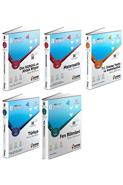 Aydın Yayınları Aydın 2024 8. Sınıf Matematik + Türkçe + Fen + İnkılap + Din ...