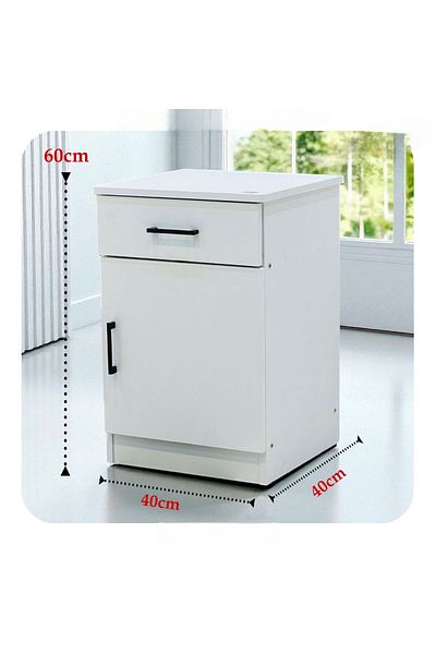 Generic Modern White Storage Cabinet with Drawer and Door – Side Table for Bedroom and Office