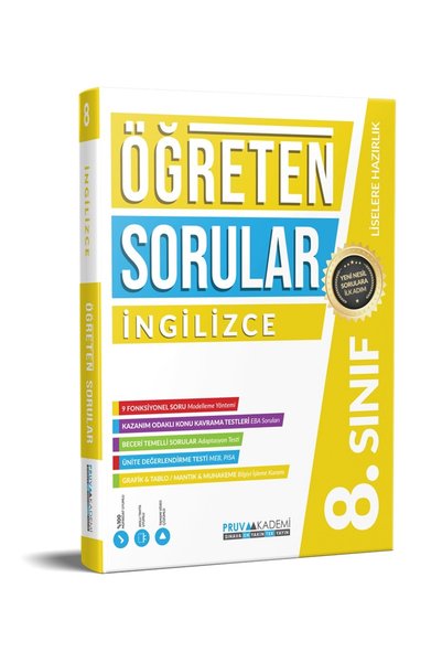 Pruva Akademi 8. Sınıf İngilizce Öğreten Sorular
