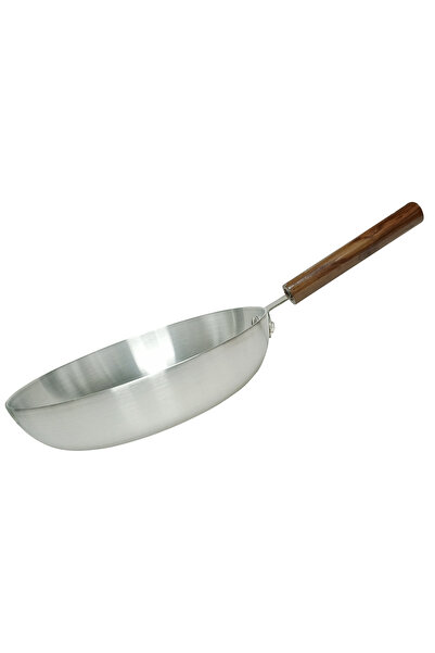 Generic Aluminum Fry Pan Set with Wooden Handle - 3 Pieces (26cm/23.5cm/20.5cm)