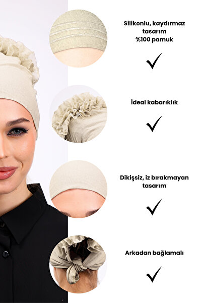 Loggia Κρέμα καπέλων χωρίς ραφή σιλικόνης με αντιολισθητικό βολάν - Αντιολισθητικό γυναικείο εσώρουχο με κορδόνια