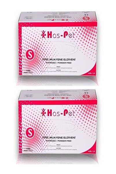 Has-Pet 2 Adet S Beden Vinil Eldiven Pudrasız 100'lü Paket