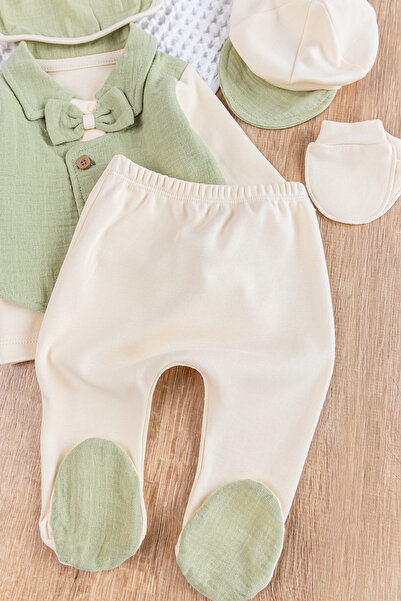 Babymod 5 Piece Baby Boy Hospital Exit Bow Tie Set with Vest