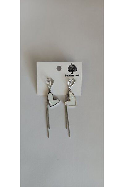 Çelik Sedefli küpe küpe sallantılı küpe Gold küpe kalpli küpe