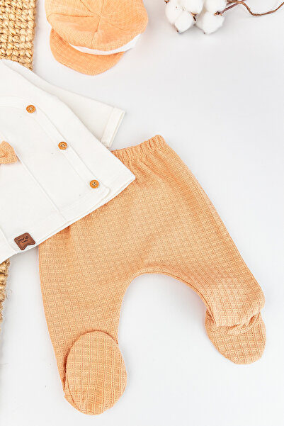 Babymod Bow Tie Teddy Bear Figured Cotton 5 Piece Baby Boy Hospital Outlet Baby Set